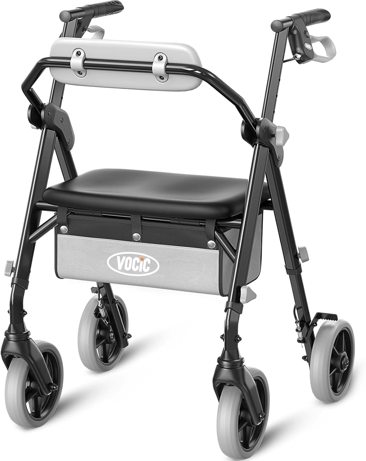 VOCIC Z21 Ergonomic Foldable 4-Wheel Rollator Walker