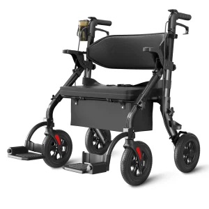 VOCIC Z59 Versatile 2 in 1 Heavy Duty Walker Wheelchair Combo