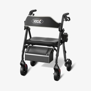 VOCIC Z63 Rollator Walker – 3 Level Adjustable Damping for Safer Walking