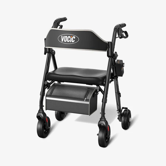 VOCIC Z63 Rollator Walker – 3 Level Adjustable Damping for Safer Walking